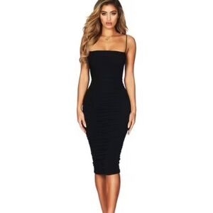 NWT Nookie black mesh midi